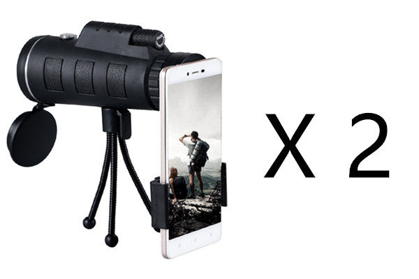 Compatible with Apple, Monocular Telescope Zoom Scope with Compass Phone Clip Tripod Compatible with Apple, Monocular Telescope Zoom Scope with Compass Phone Clip Tripod
